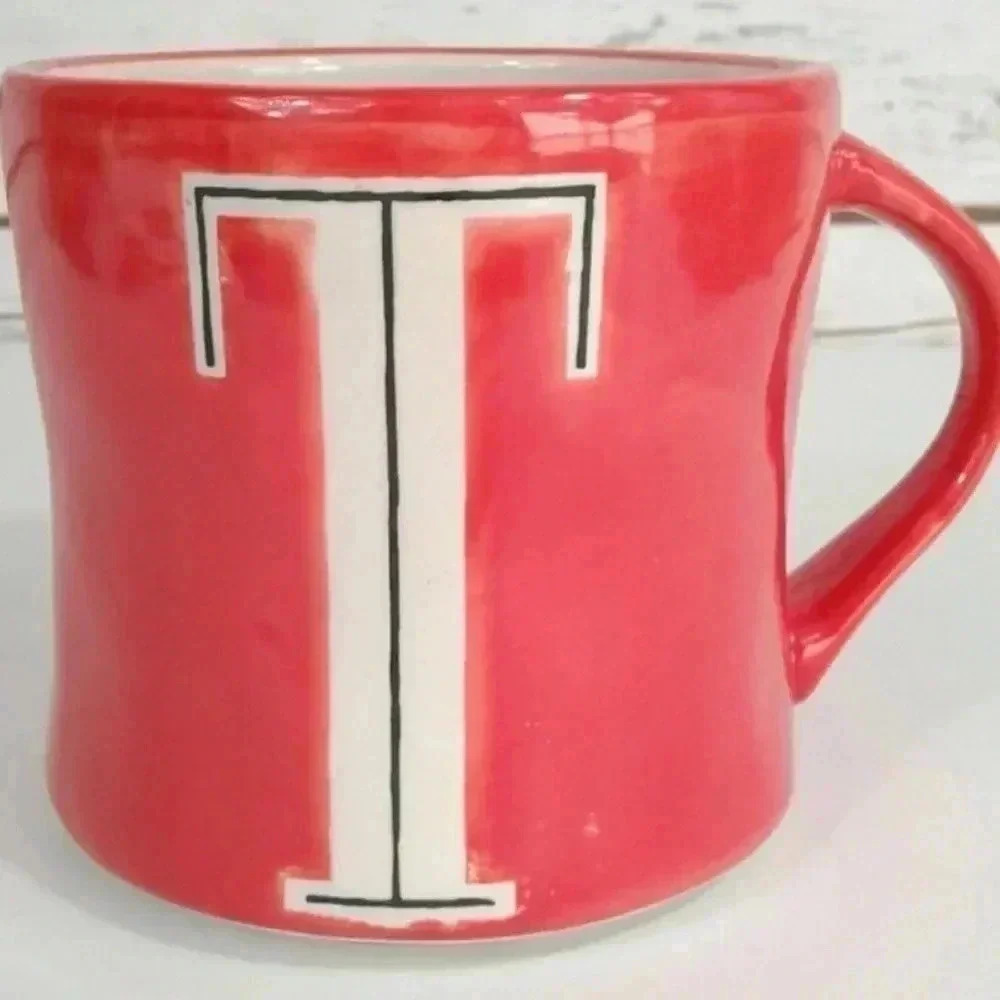 Anthropologie VTG Handpainted Colorway “T” Coffee Tea Hot Chocolate Mug - Picture 5 of 8